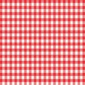 Menu Red & White Checkered Plastic Round Tablecloth ME2738843